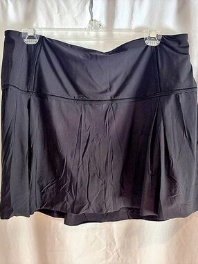 lululemon Circuit Breaker Skirt II Black Size 12 Tall Long Tennis Skort